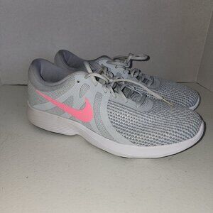 Nike Revolution 4 Women's Size 11.5W White Gray/ Pink Athletic Running Shoes
